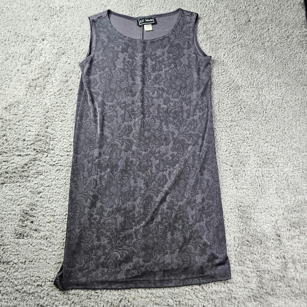 L.L. Martin Women's Size Medium (US 8) Gray Floral Dress